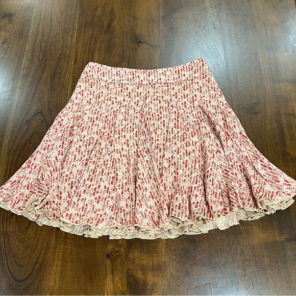 Alice and Olivia Mariette Pinstripe Floral Skirt Size 2 - Picture 2 of 11